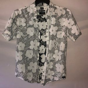 Short sleeve button down floral pattern
